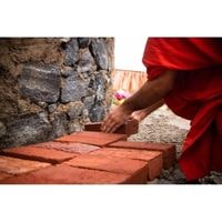 place the bricksstone on the dirt